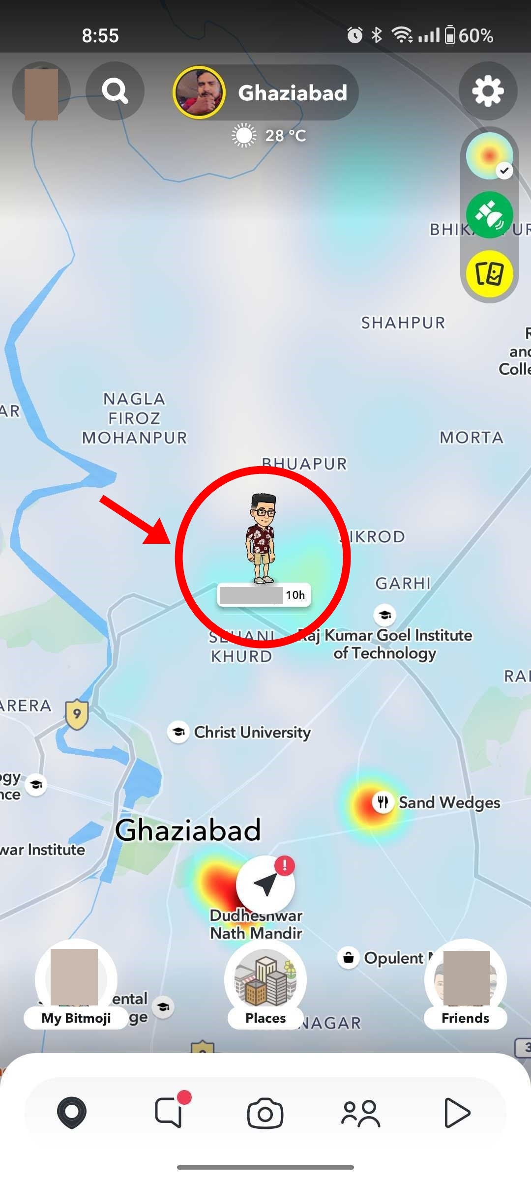 Block on snapchat using Maps