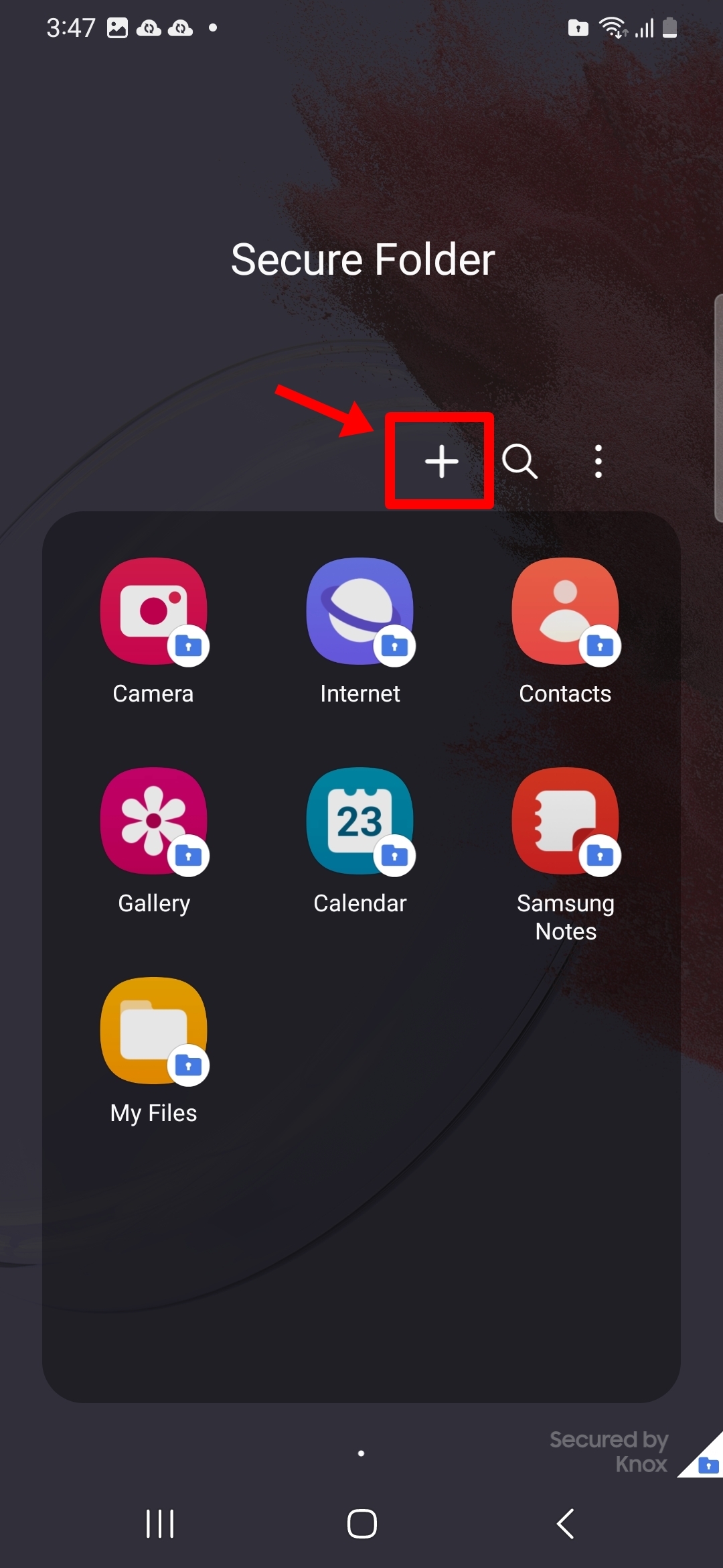 and press the '+' icon