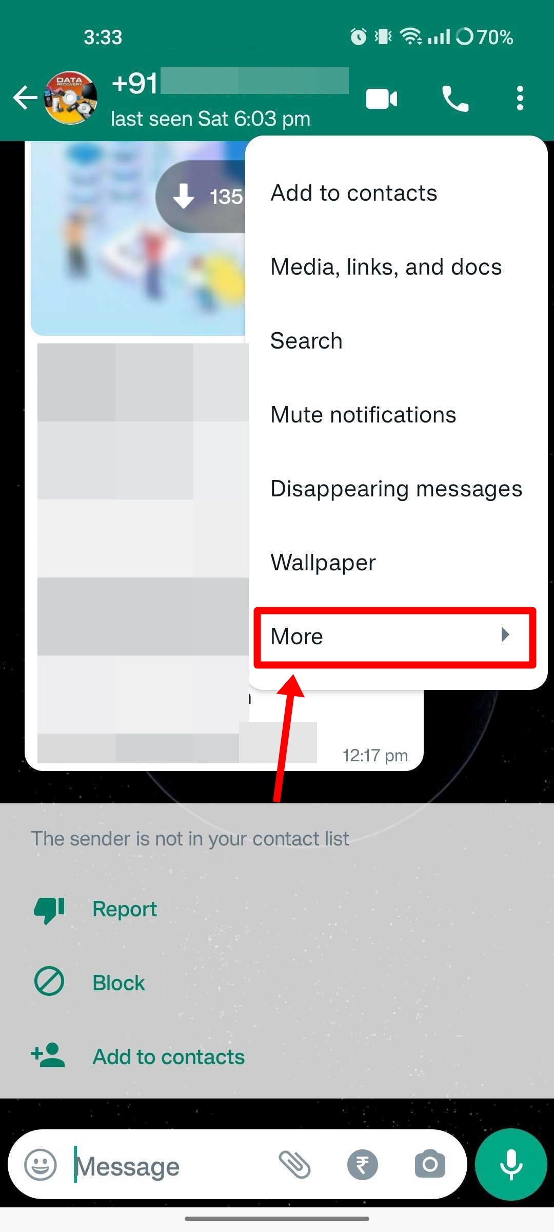 How to block on WhatsApp