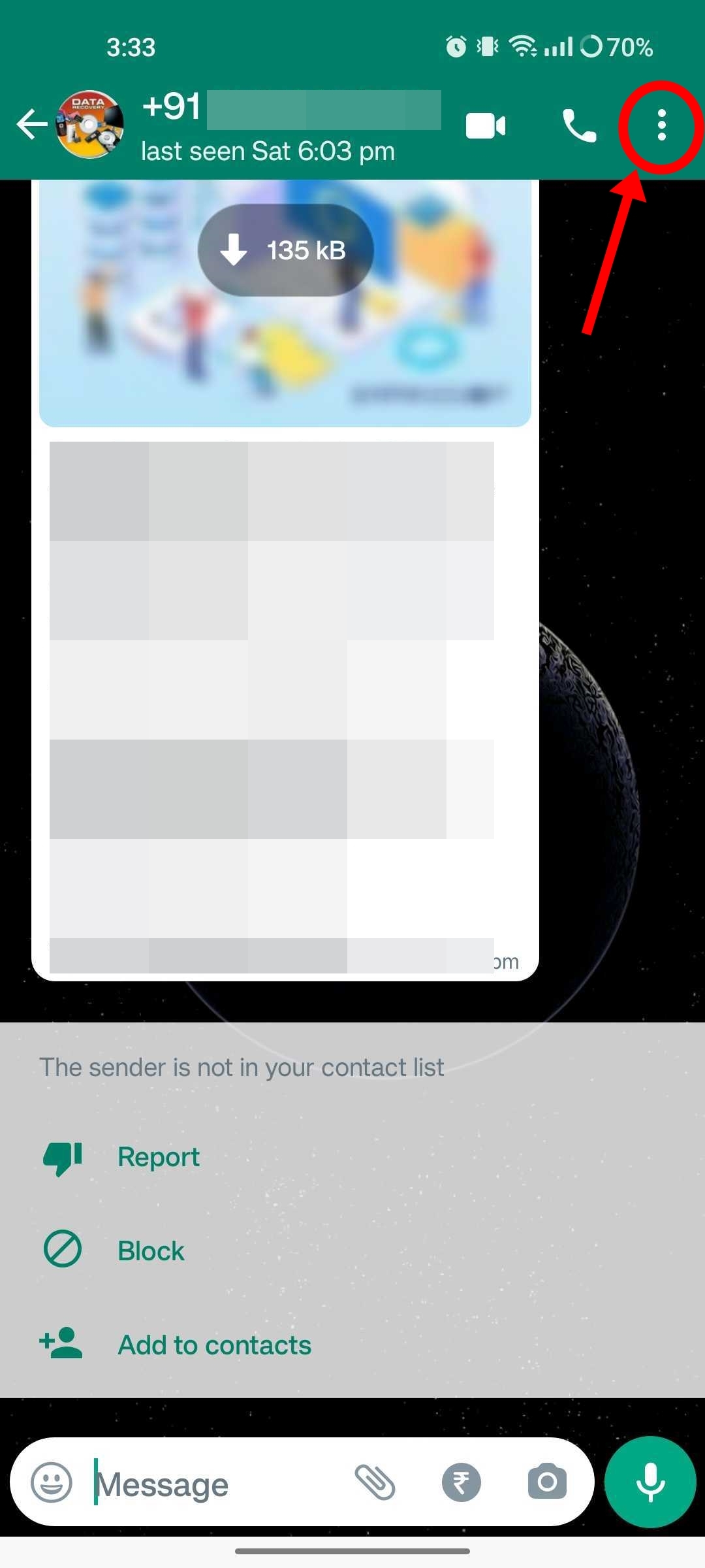 How to block on WhatsApp