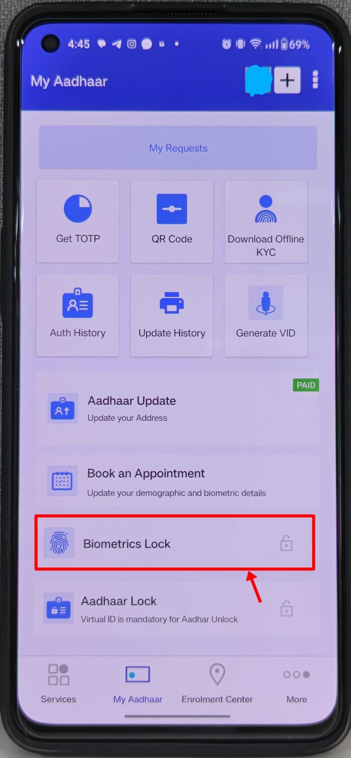 How to lock and unlock Aadhaar card biometrics on PC/laptop and mobile