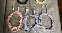 Leaked image suggests Apple is launching colourful USB-C cables to match with iPhone 15 models