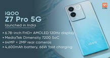 iQOO Z7 Pro 5G with MediaTek Dimensity 7200 SoC, 120Hz AMOLED display, 66W charging launched in India: price, specifications