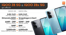 iQOO Z8 5G, iQOO Z8x 5G with 120Hz display, up to 120W charging launched in China: price, specifications