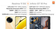 Comparing Realme 11 5G and Infinix GT 10 Pro specifications: which is the better sub-Rs 20,000 phone?