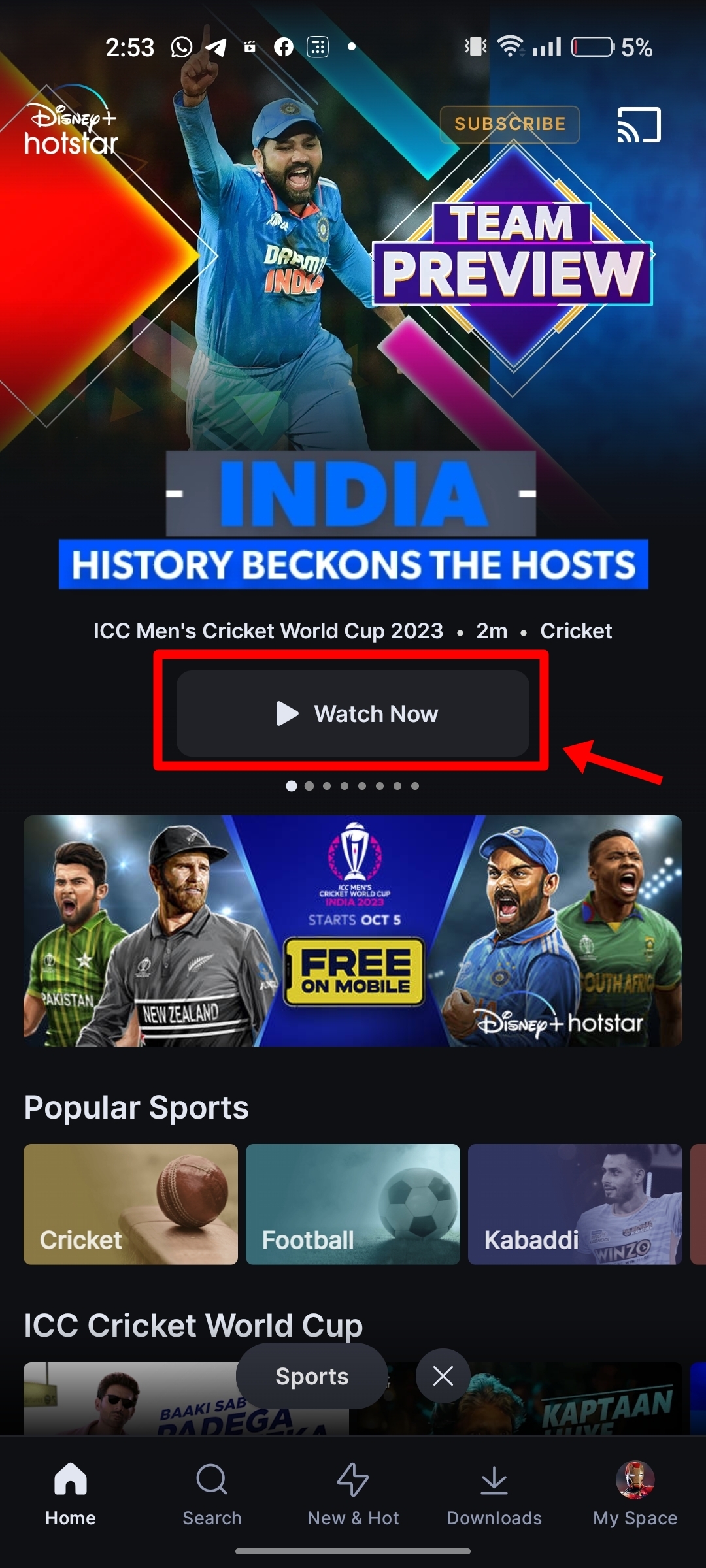 How to watch ICC World Cup 2023 online