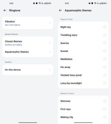 OxygenOS 14 aquamorphic