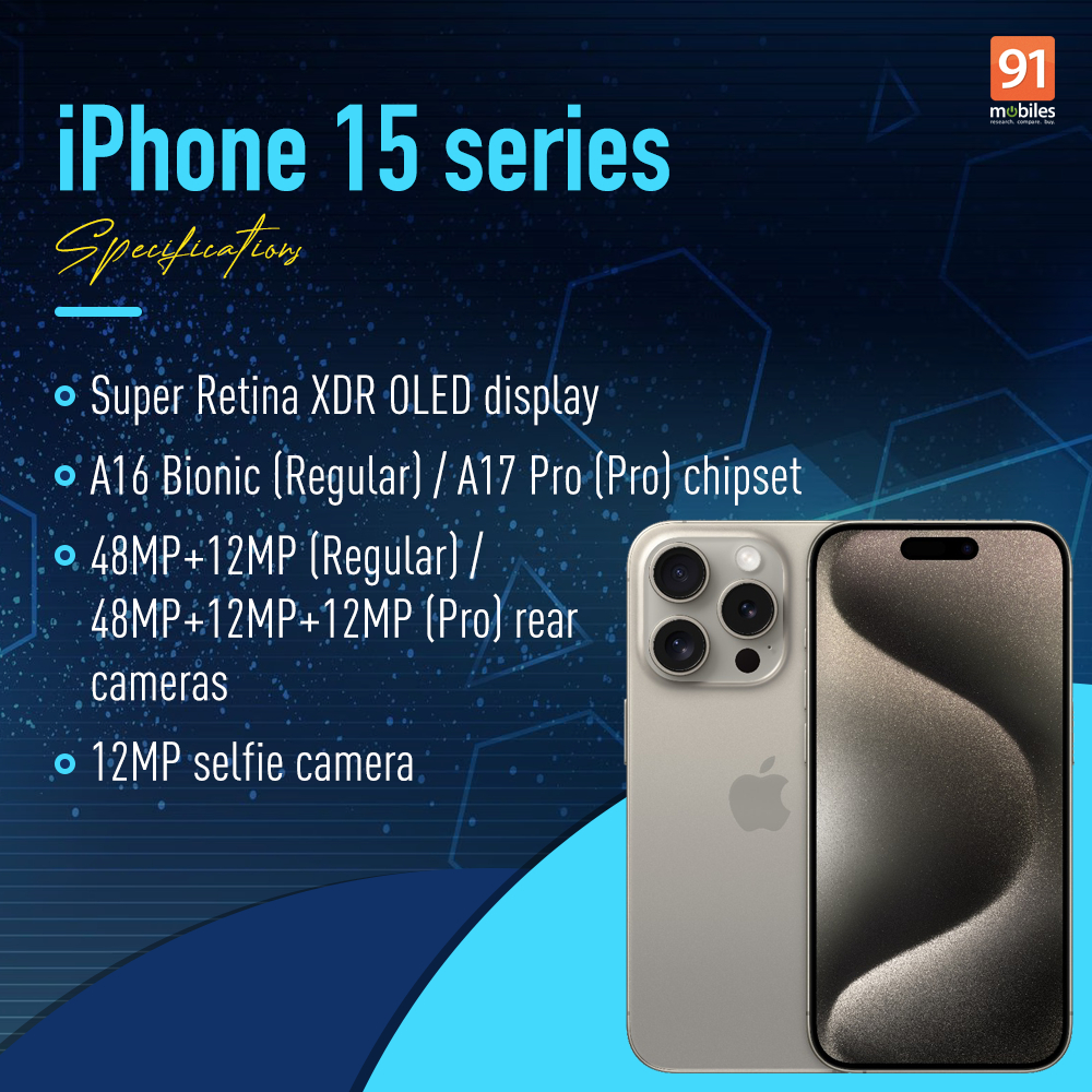 Top phones launched in India in September 2023: iPhone 15 series, Tecno