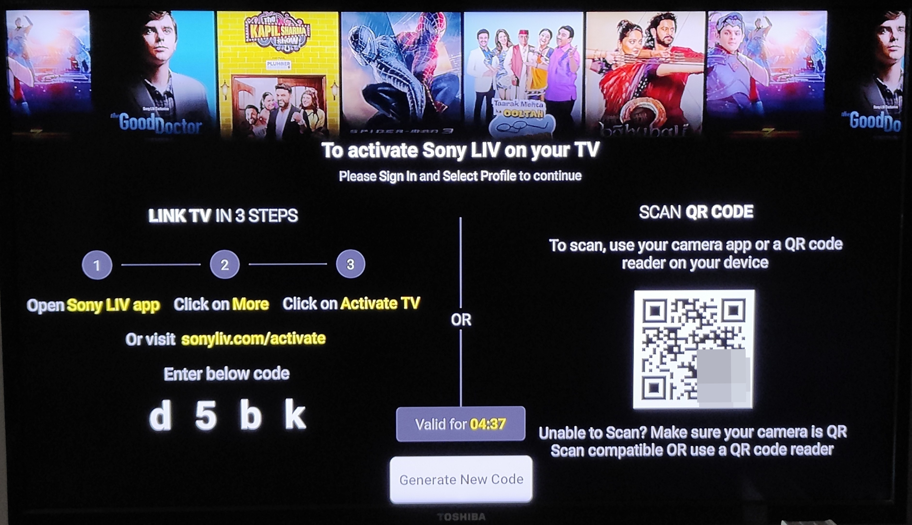 Activate TV Code on Smart TV