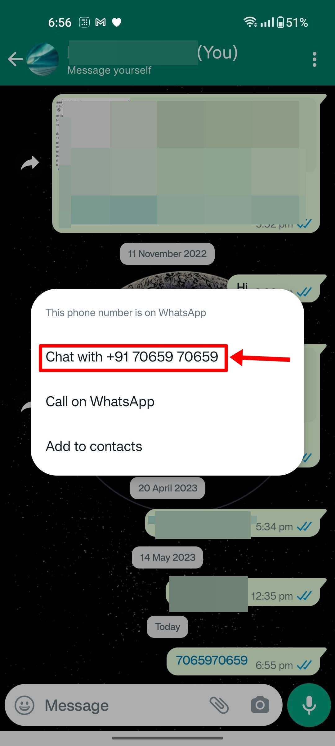 Check HDFC Bank balance via WhatsApp