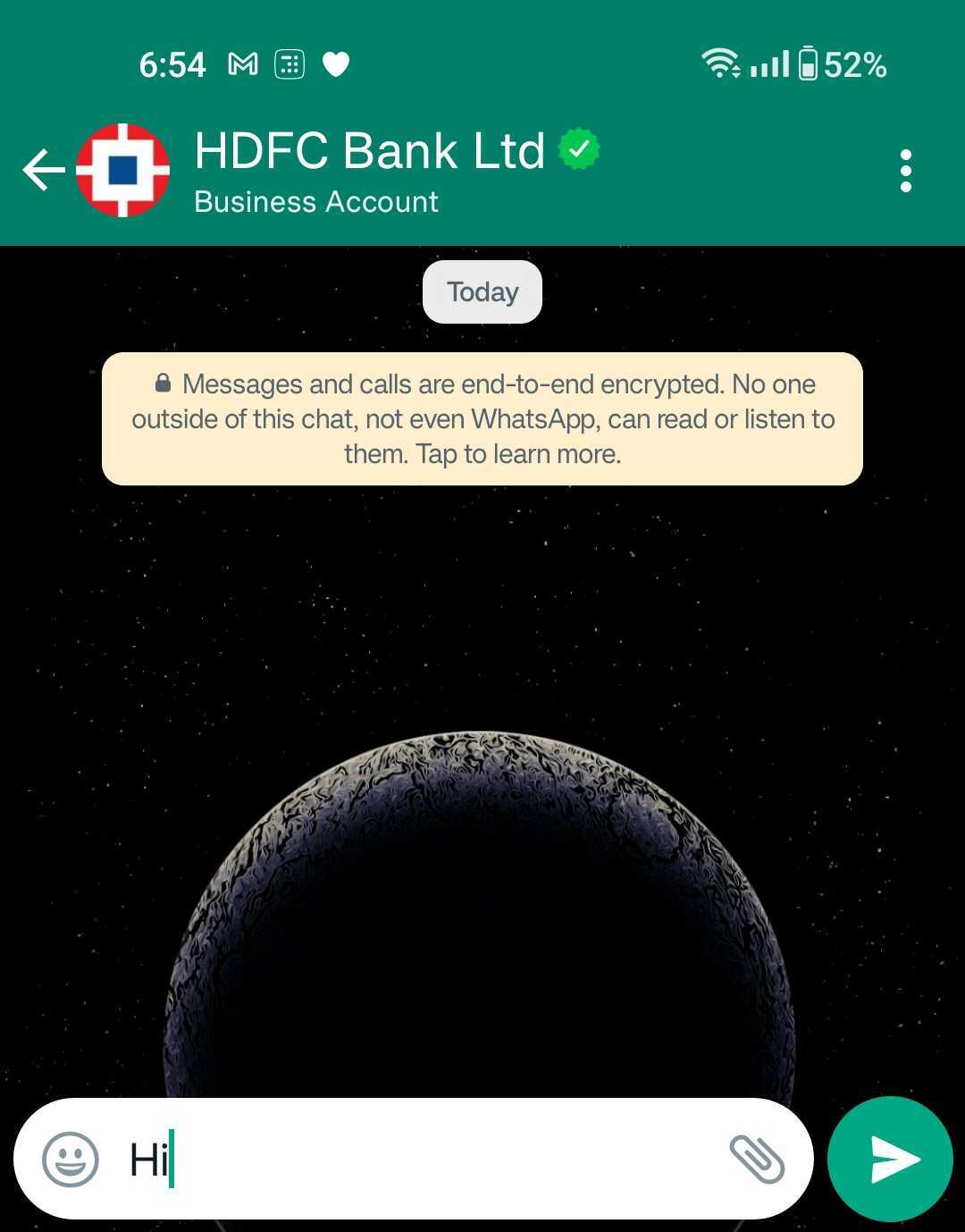 Check HDFC Bank balance via WhatsApp