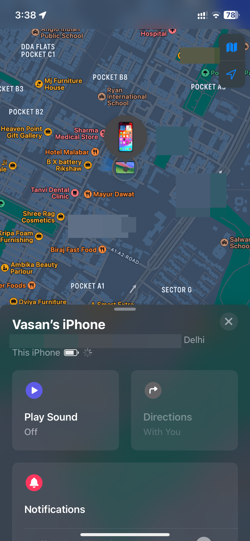 FInd lost iPhone using Find My app