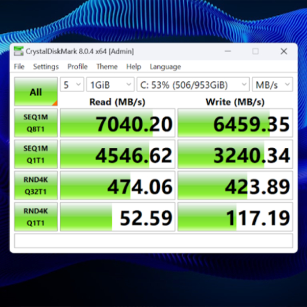 HP Omen Transcend 16 ssd speeds