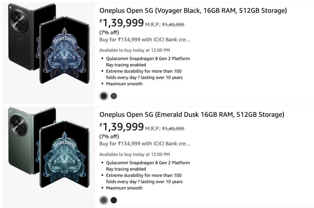 OnePlus Open first sale