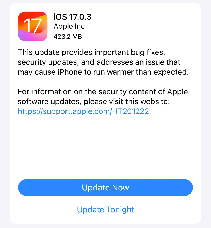 Apple seeds iOS 17.0.3 update to fix iPhone 15 Pro series heating issues