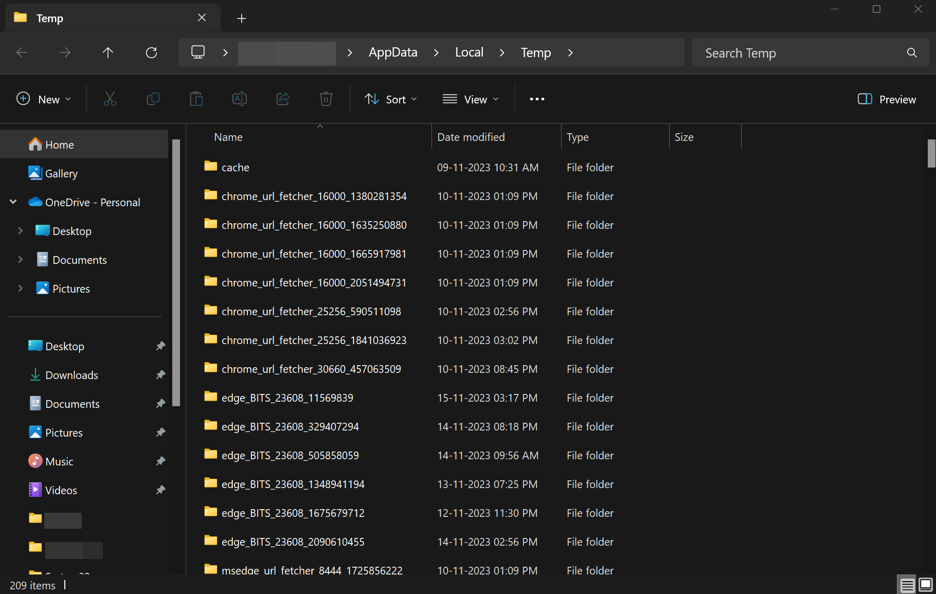 Delete Temp files