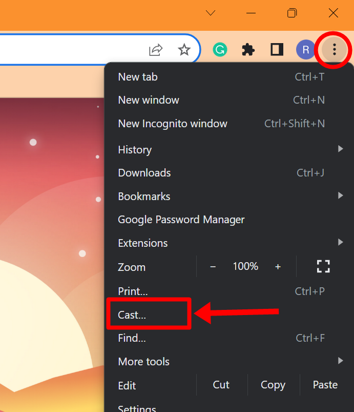 How to connect laptop to TV using screen casting on Windows