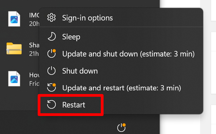 Restart your laptop regularly