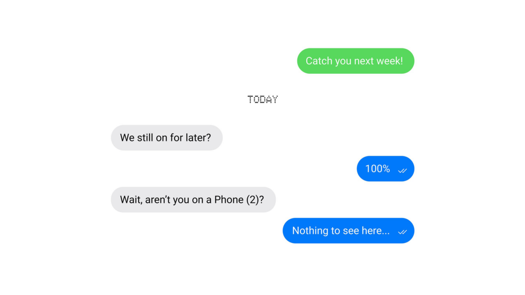 Nothing brings iMessage to Android so you don't have to move to an iPhone
