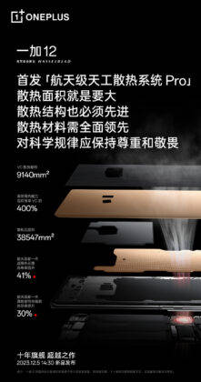 OnePlus 12 ஏரோஸ்பேஸ் தர குளிர்ச்சி