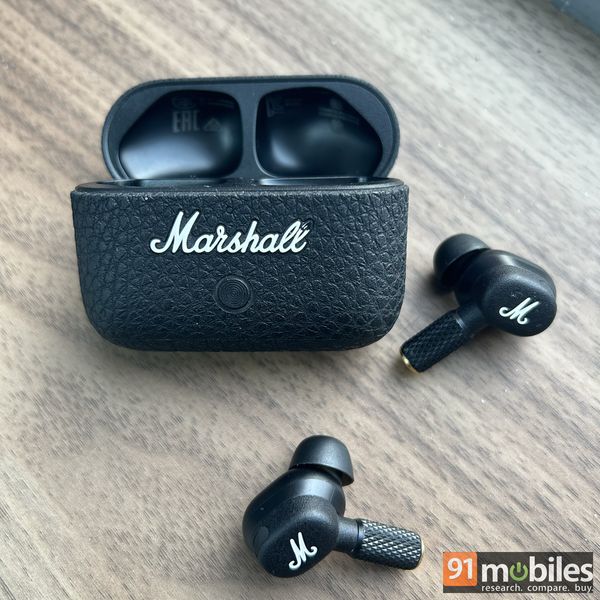 Marshall Motif II True Wireless Active Noise-Canceling Earbuds Headphones,  Black