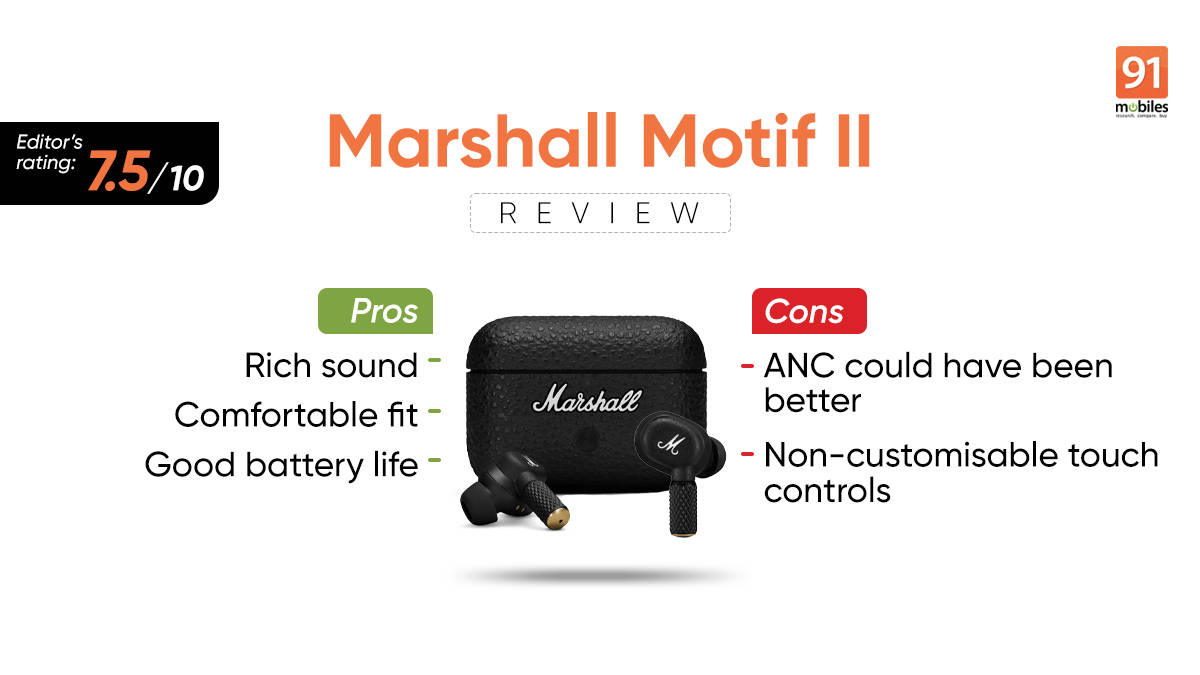 Marshall Motif II ANC review: quite a catch | 91mobiles.com