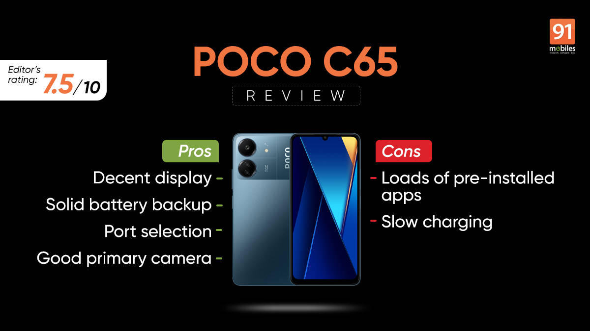 POCO C65 Review - Pros and cons, Verdict