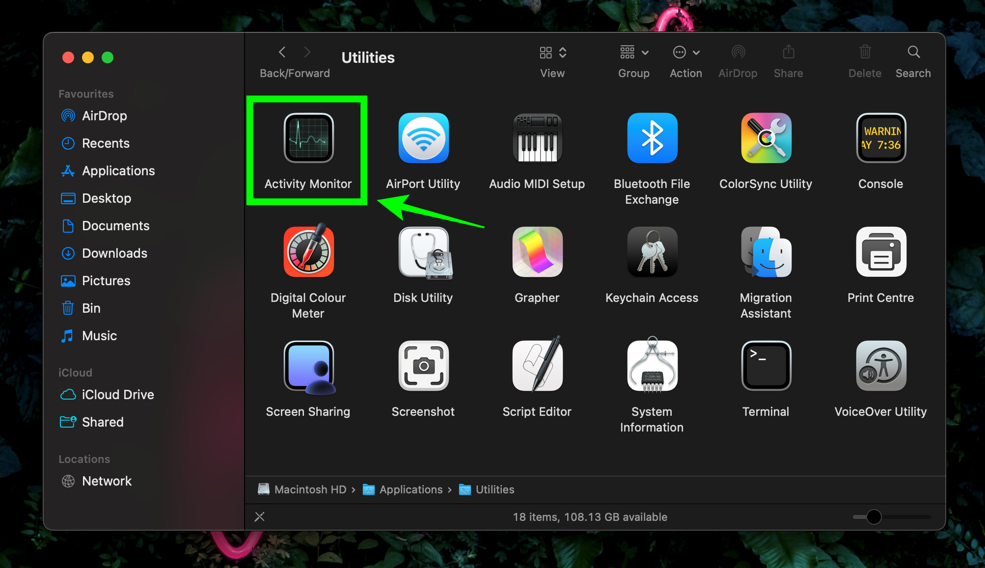 Check MacBook RAM using Activity Monitor