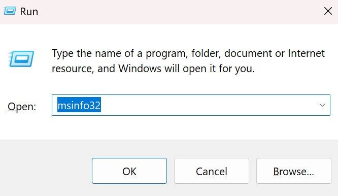 Check laptop configuration through Run dialog