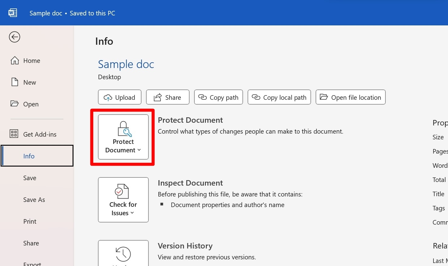 How to use password protection on files