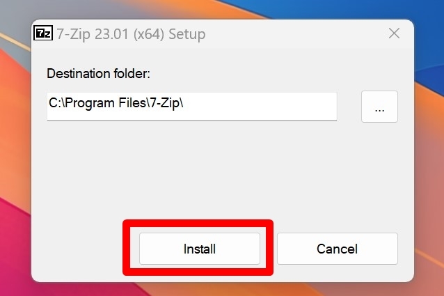 Lock Windows folders using 7Zip