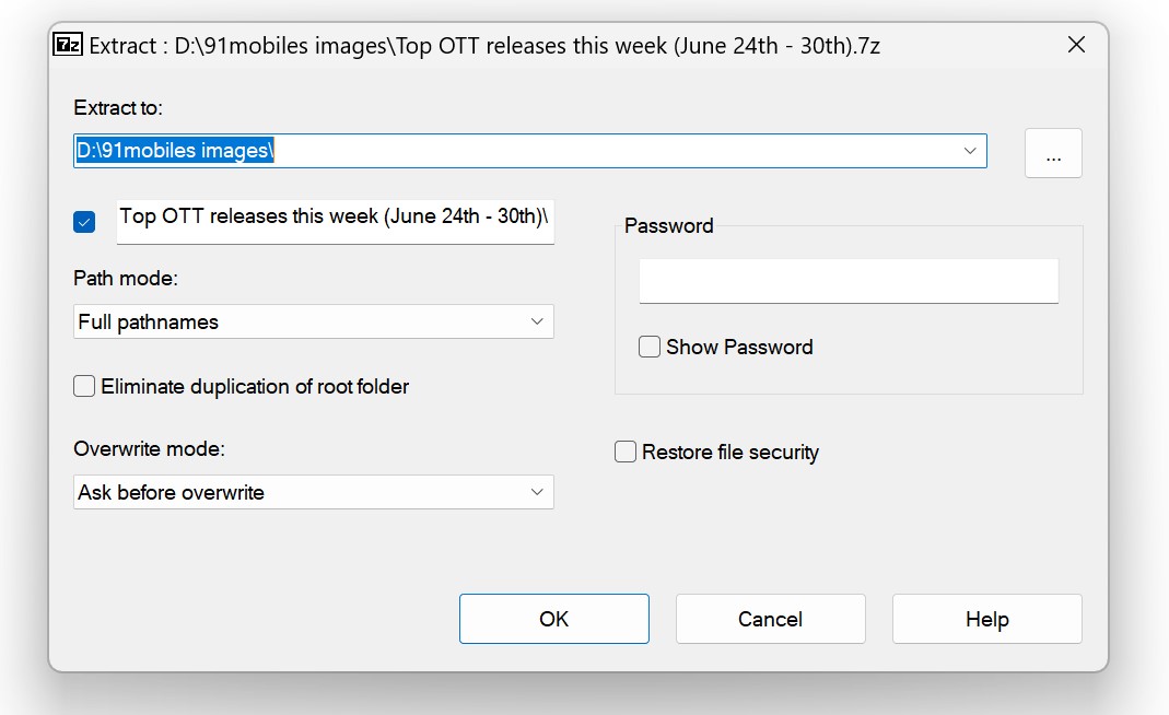 Lock Windows folders using 7Zip