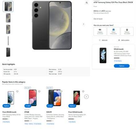 Samsung Galaxy S23+ Walmart