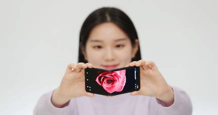 At CES 2024, Samsung shows off concept phone that can be folded inside out