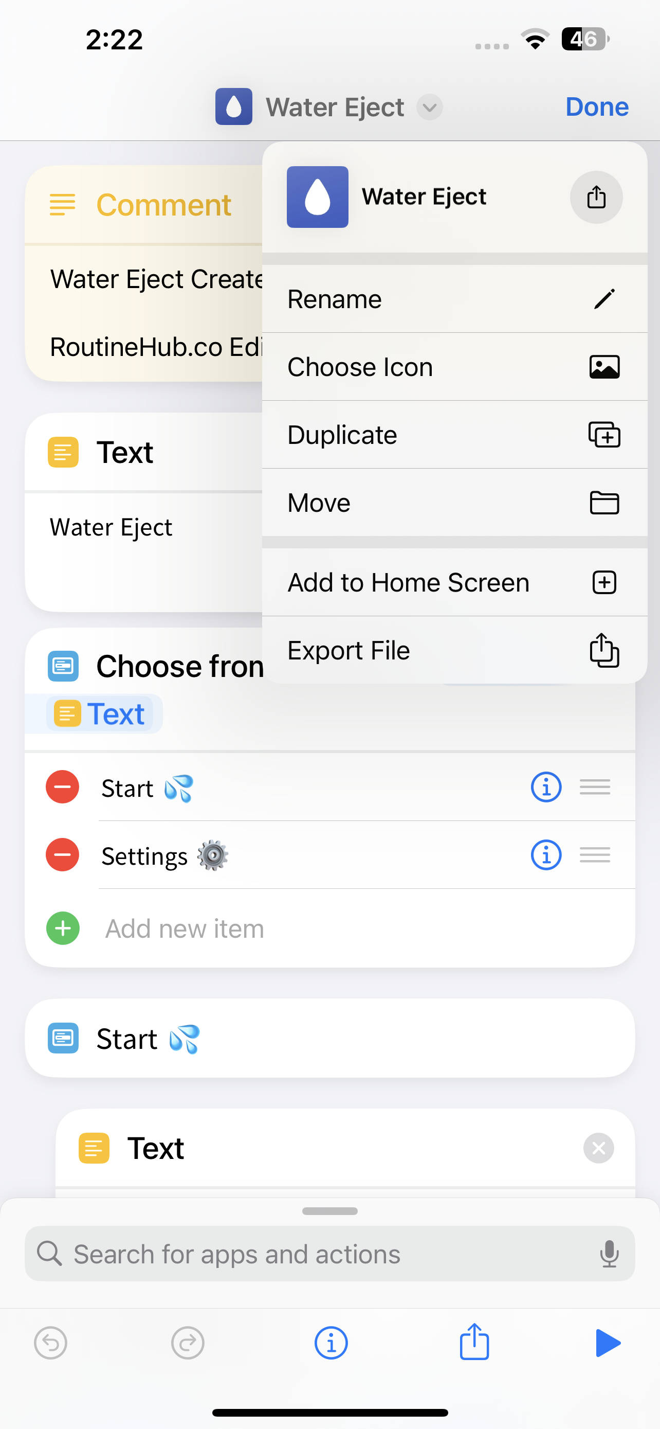 How to eject water from iPhone using Shortcuts
