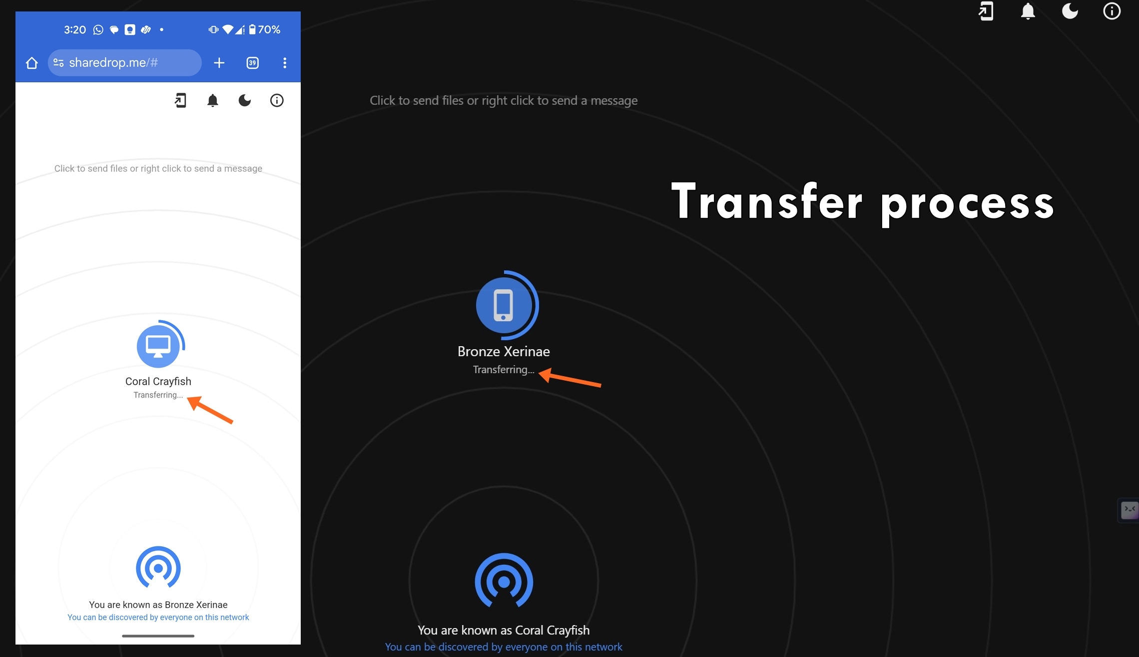 Transfer files from Android to Mac using Share Drop