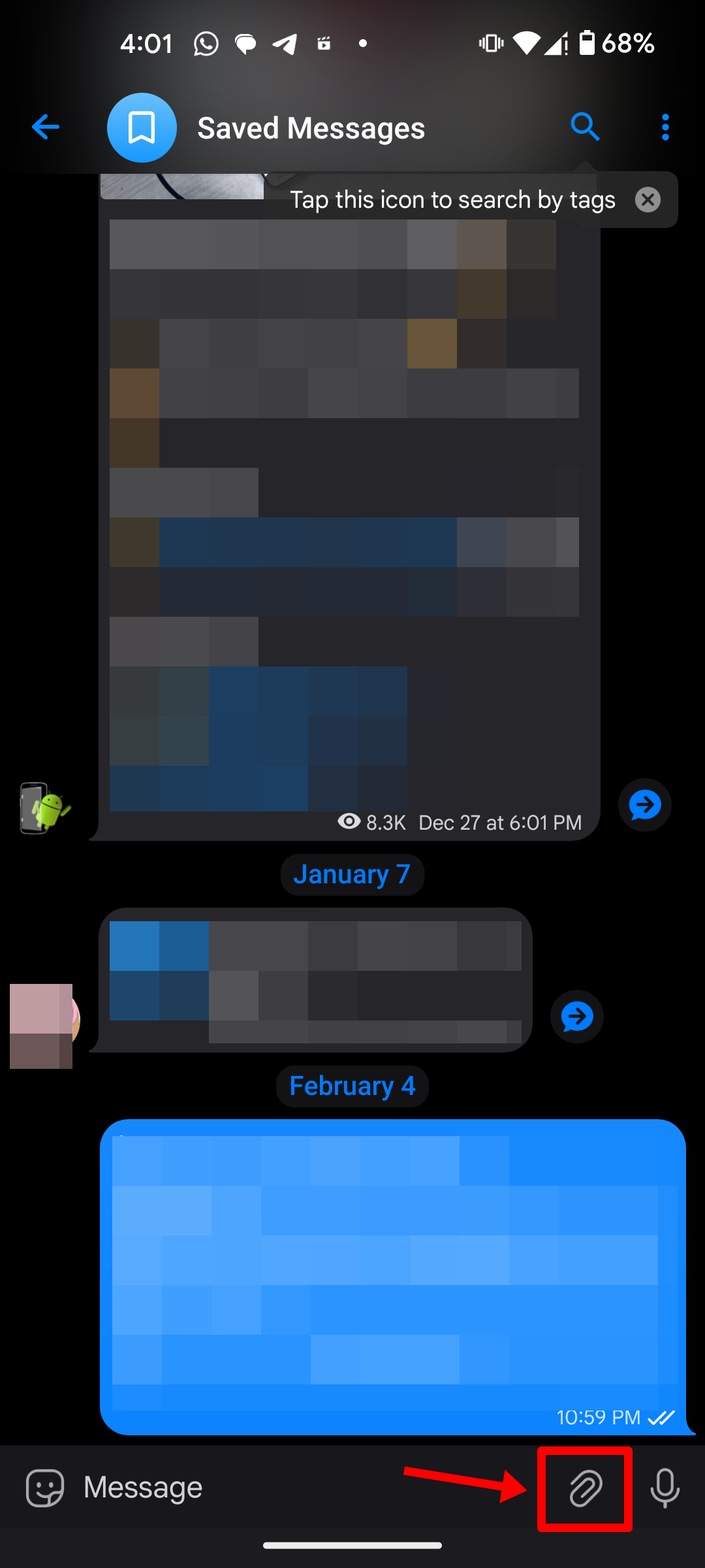 Transfer files from Android to Mac using Telegram