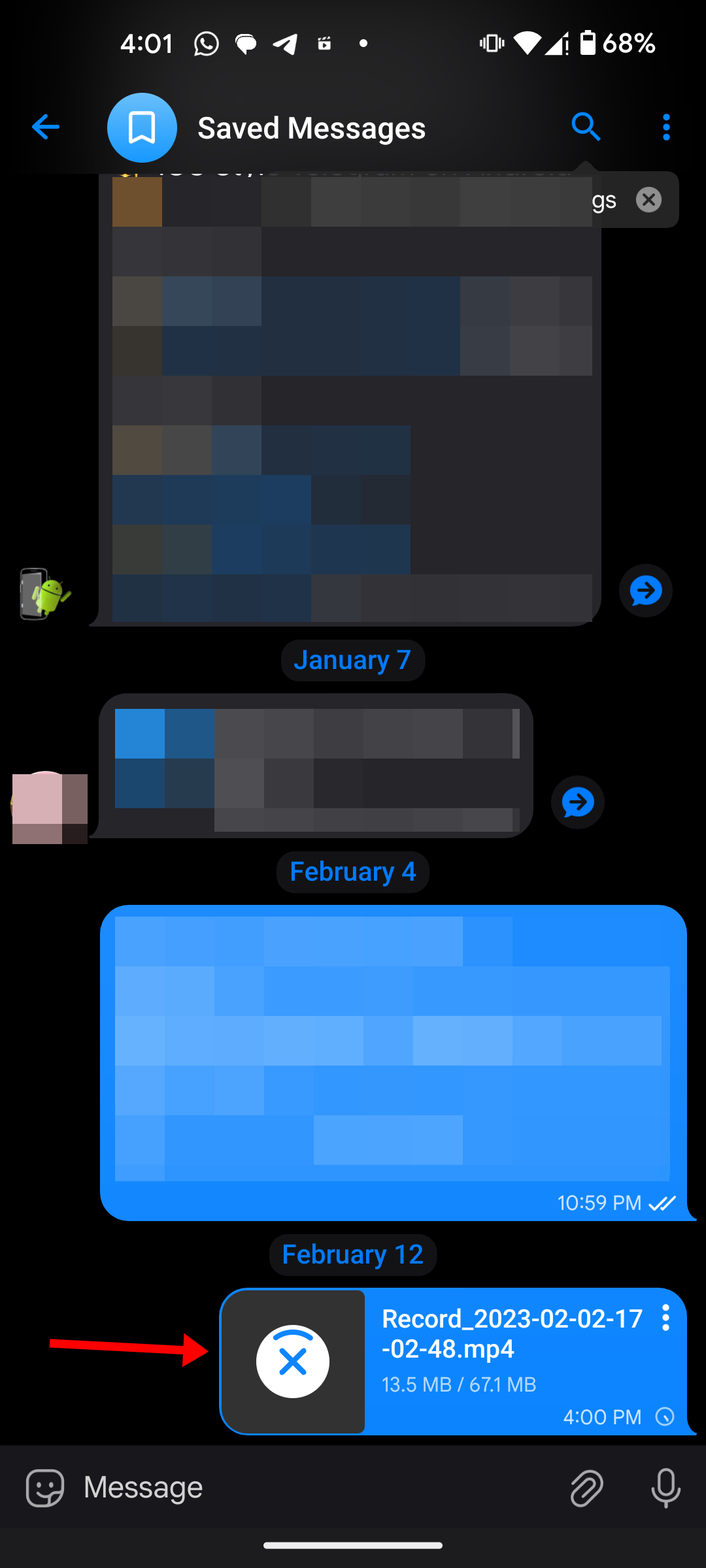 Transfer files from Android to Mac using Telegram