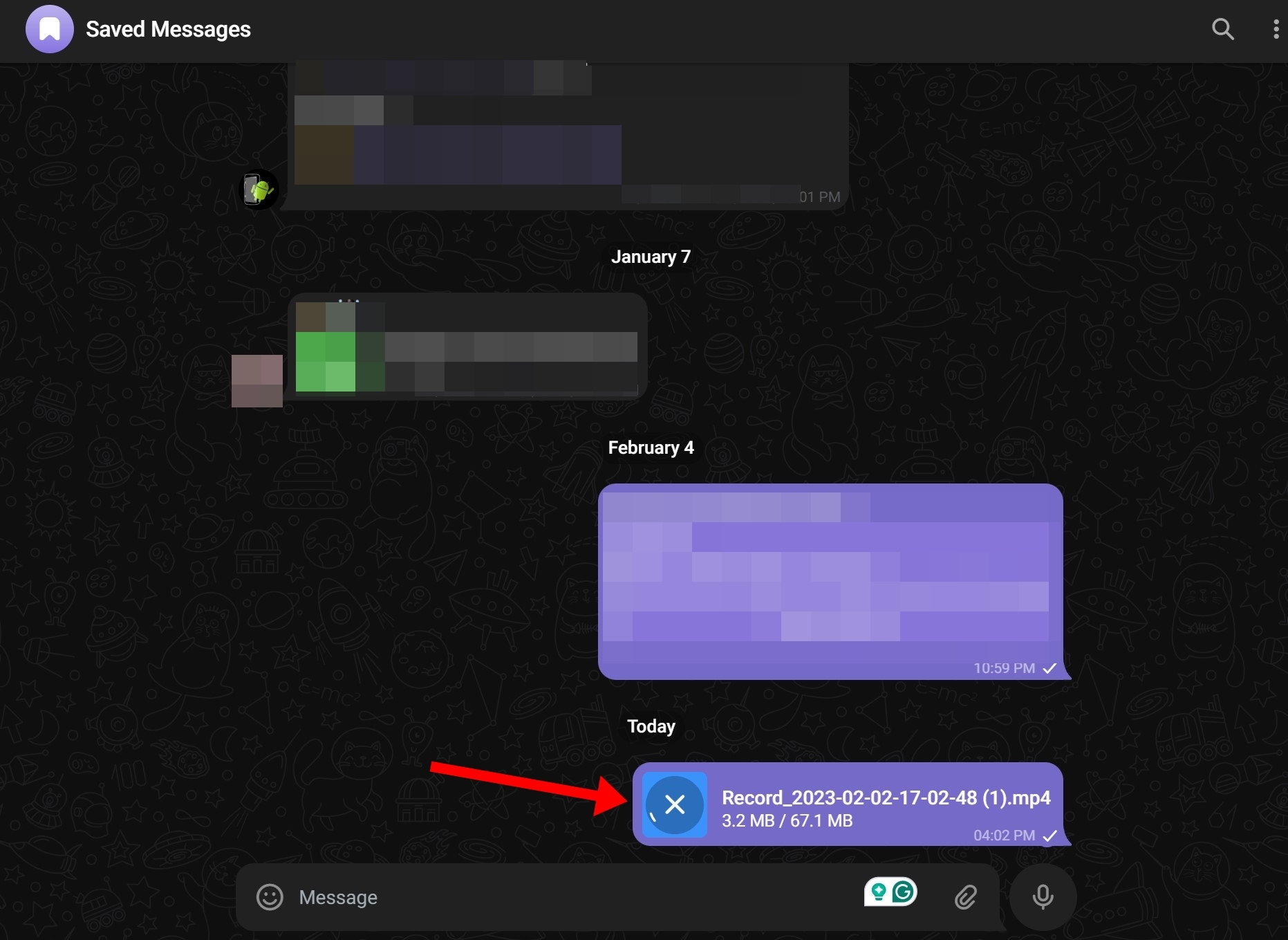 Transfer files from Android to Mac using Telegram