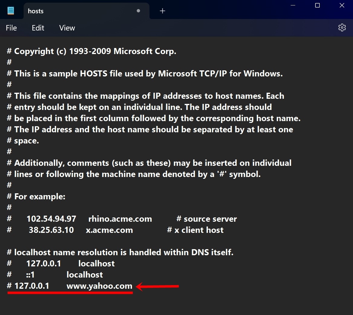 Using hosts file to block websites on Google Chrome (Windows)