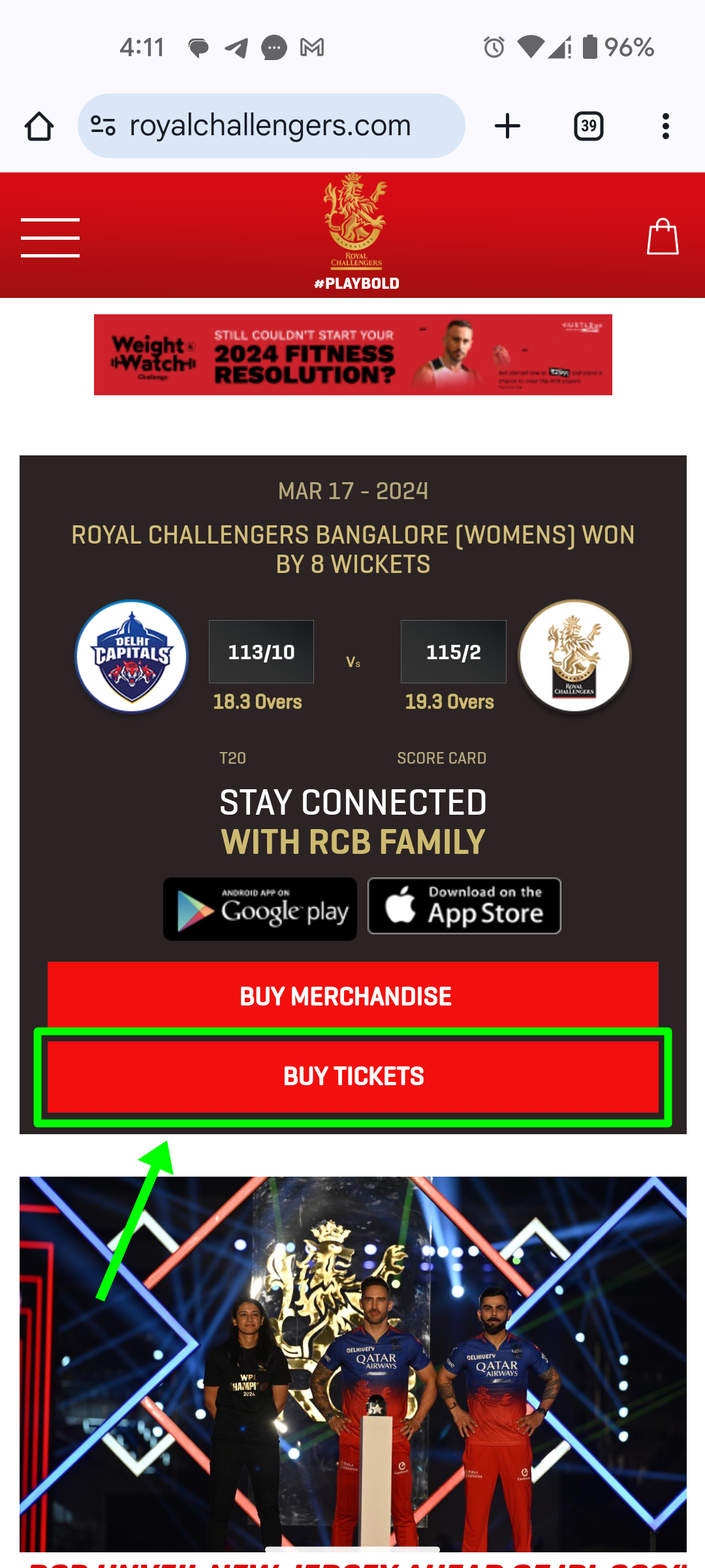 Book IPL 2024 tickets for RCB matches