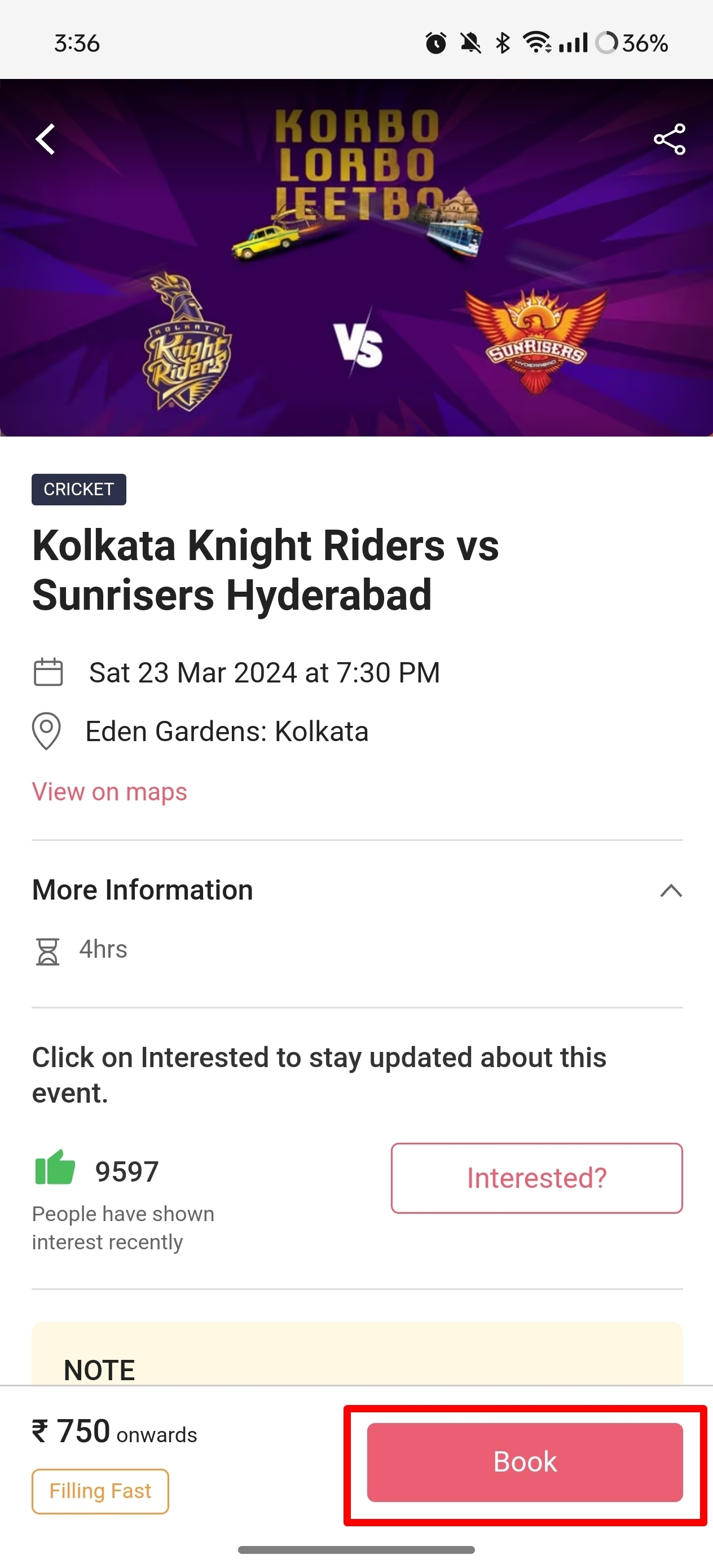 Book IPL 2024 tickets online via BookMyShow