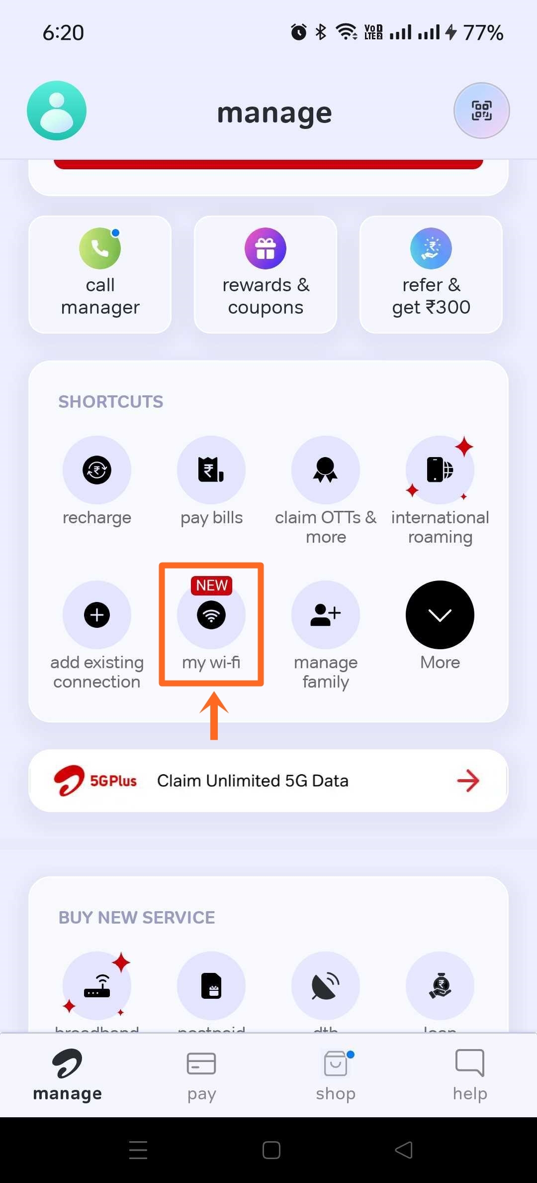 Change WiFi password through WiFi provider's app