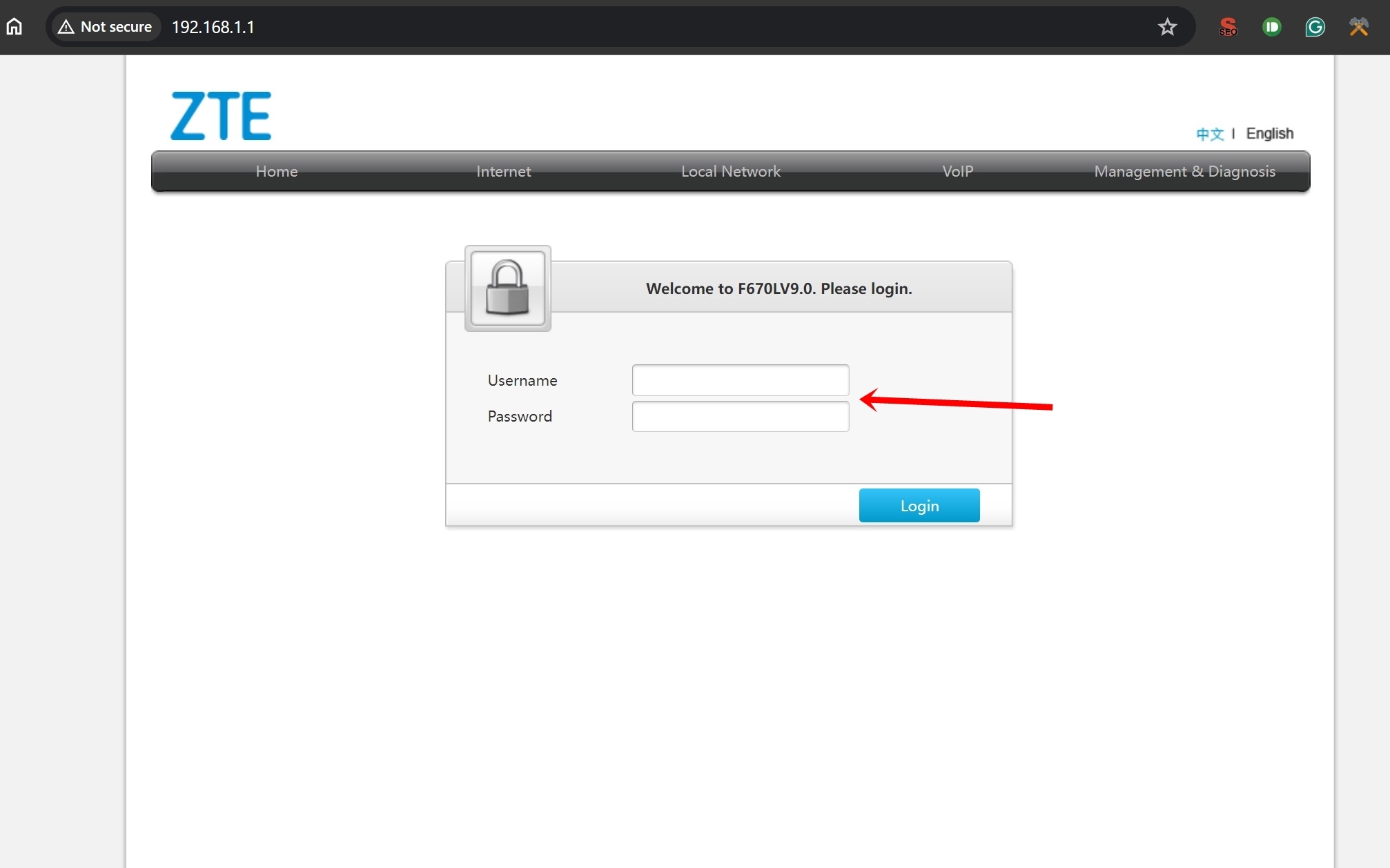 Change WiFi password using web browser