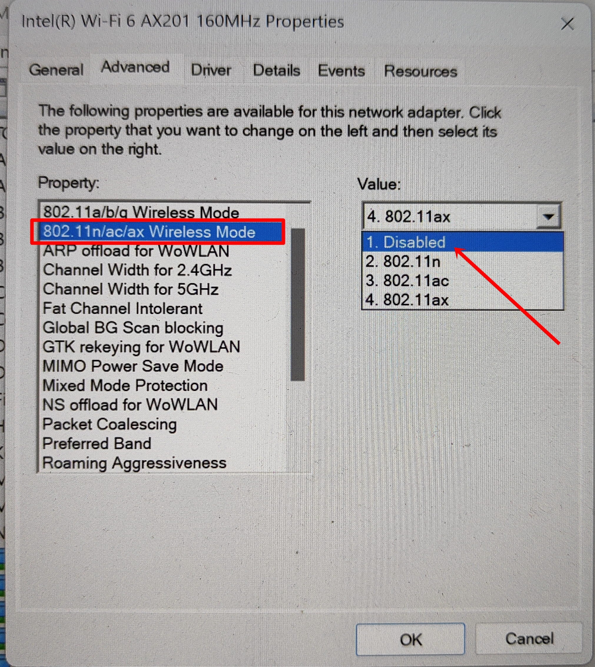 Disable 802.11n mode to fix can't connect to internet issue (2)