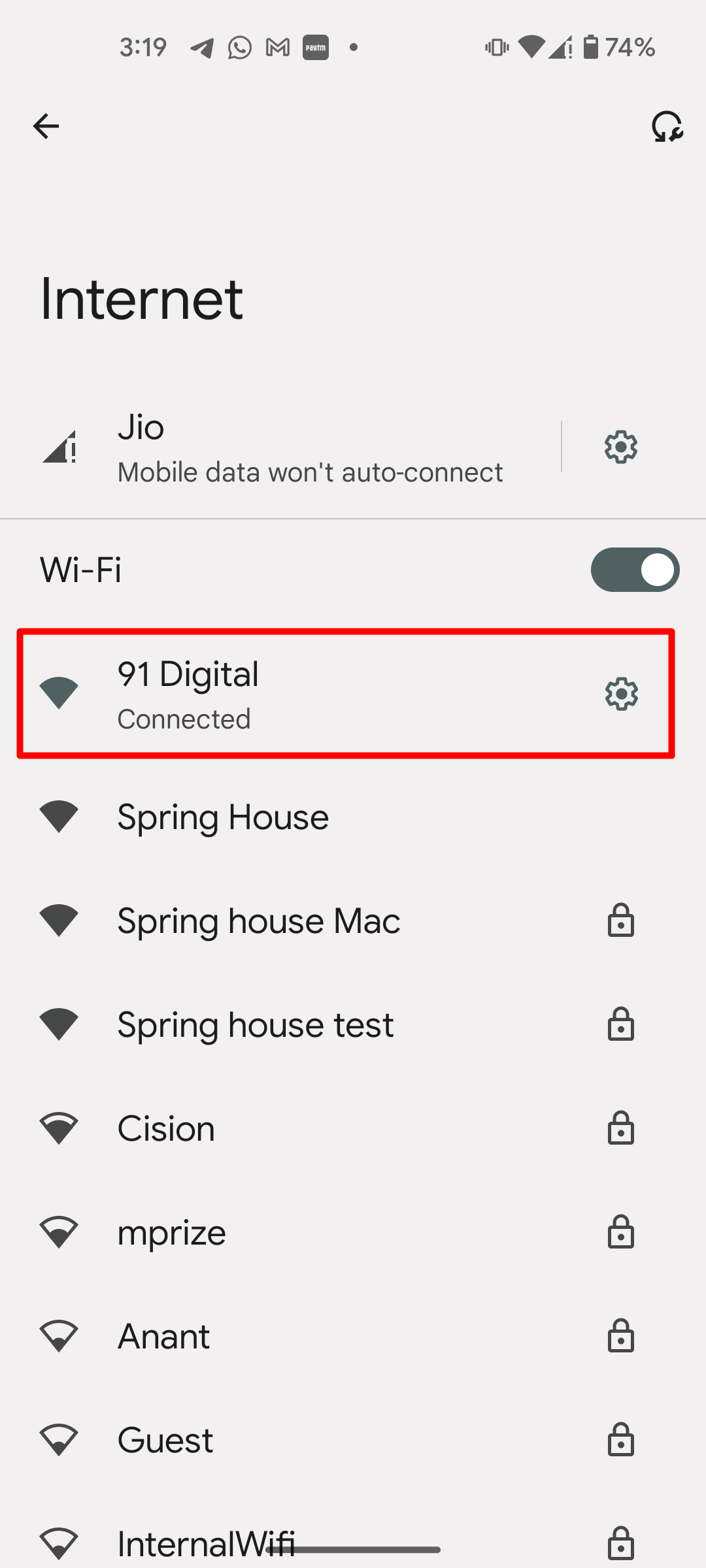 Find WiFi password on Android mobile phone