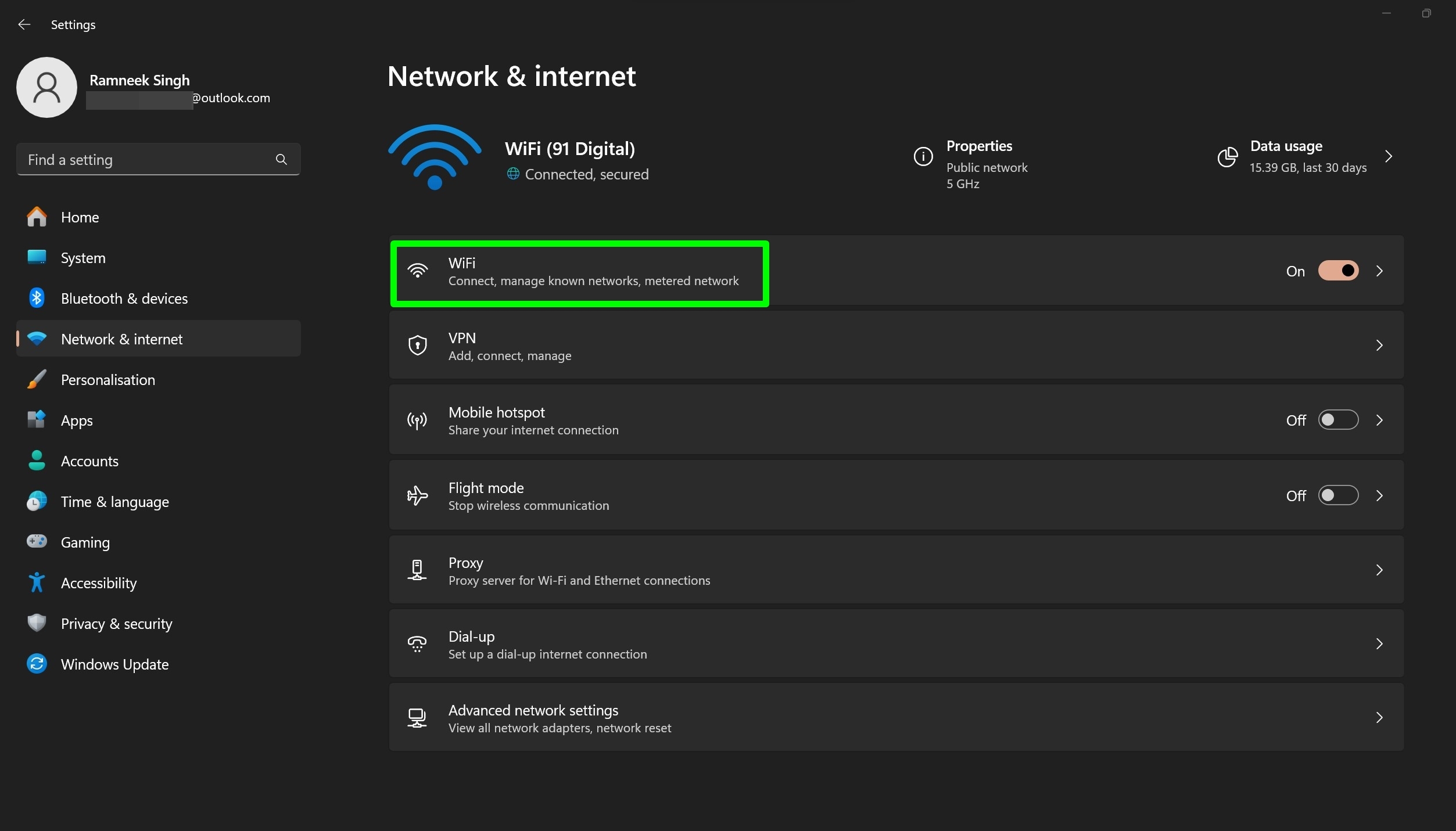Find WiFi password on Windows laptop