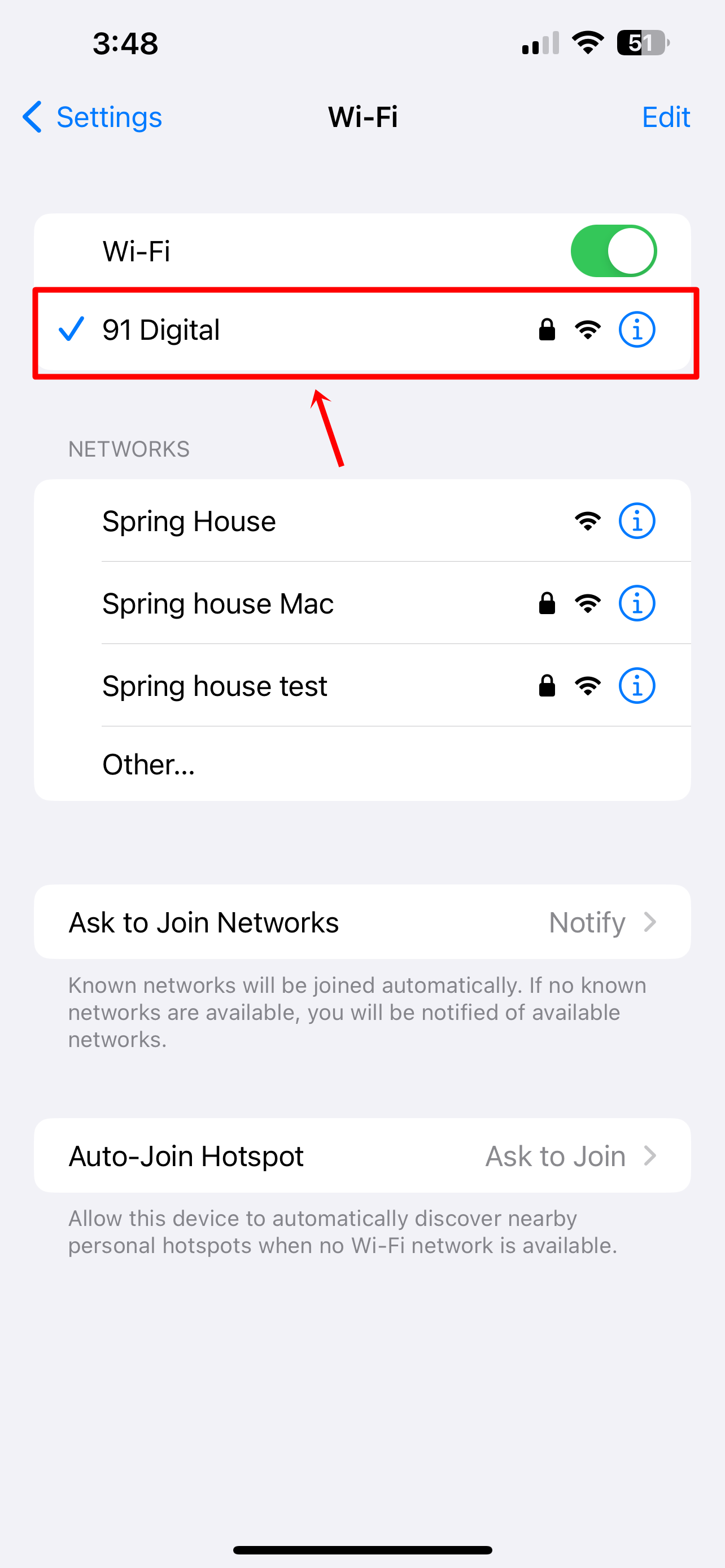 Find WiFi password on iPhone