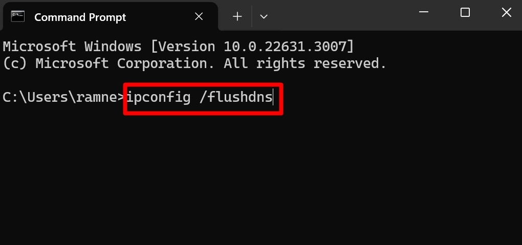 Reset DNS cache to fix can't connect to internet issue