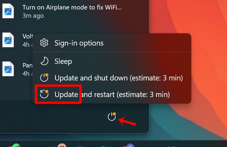 Restart your device or WiFi router